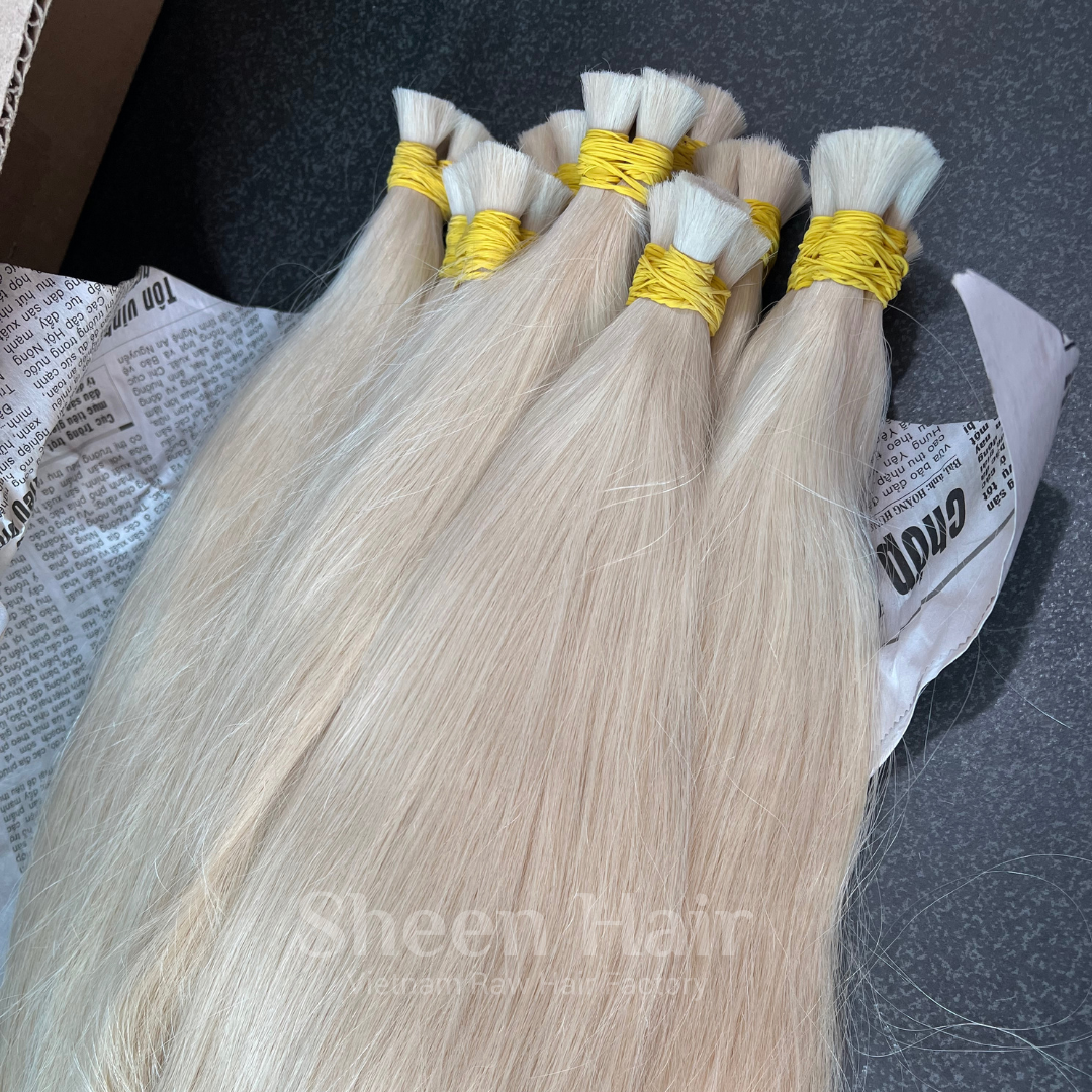 Premium Bulk Blond Hair Bundles 24 inch | Ethical Human Hair Wholesale – Sheen Hair Vietnam Factory - Image 4