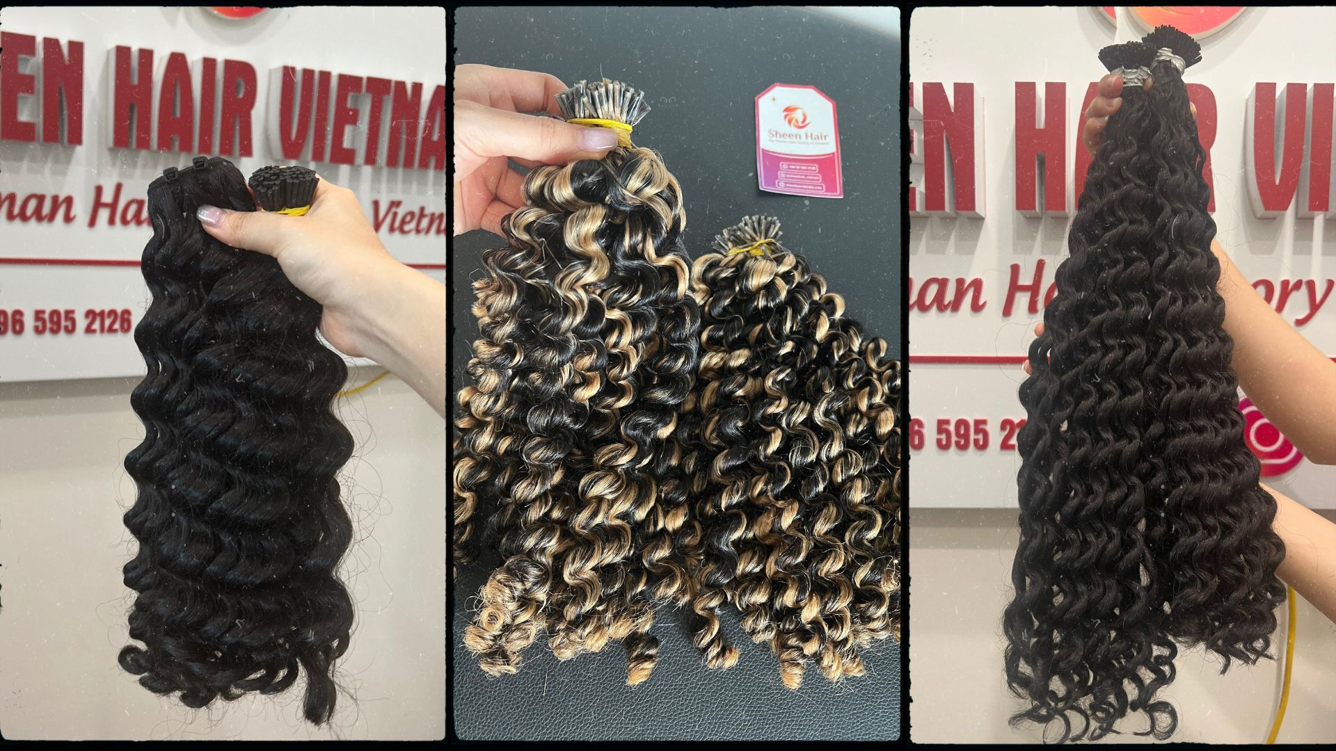 Hair extensions I-tip curly 