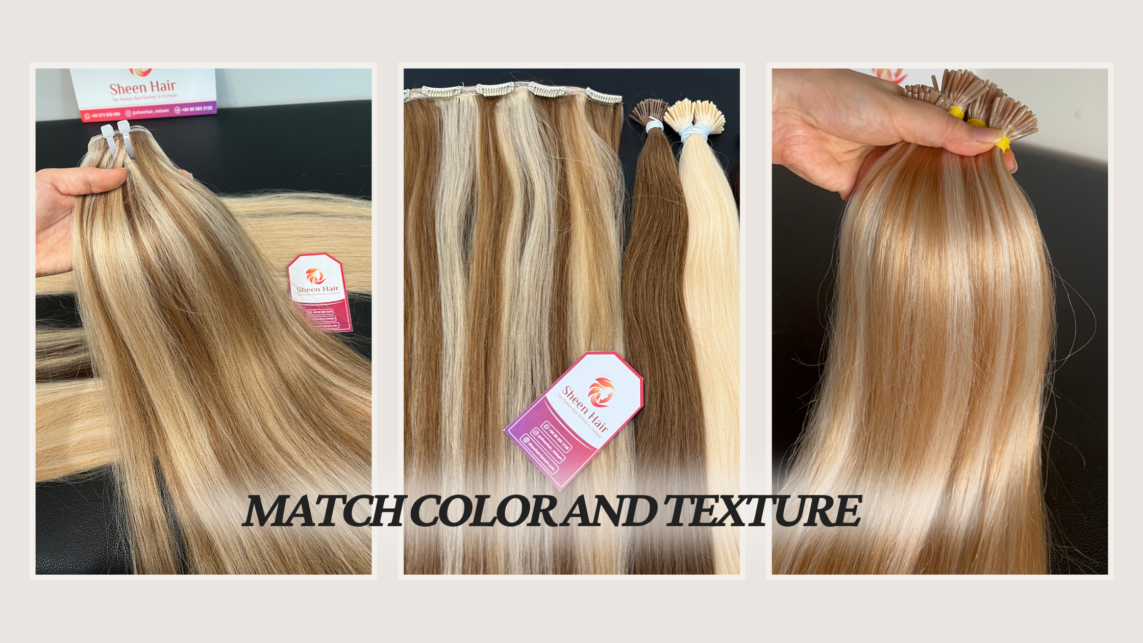 Choosing the Right Type of hair extensions for Your Needs 11 MATCH COLOR AND TEXTURE Sheen hair