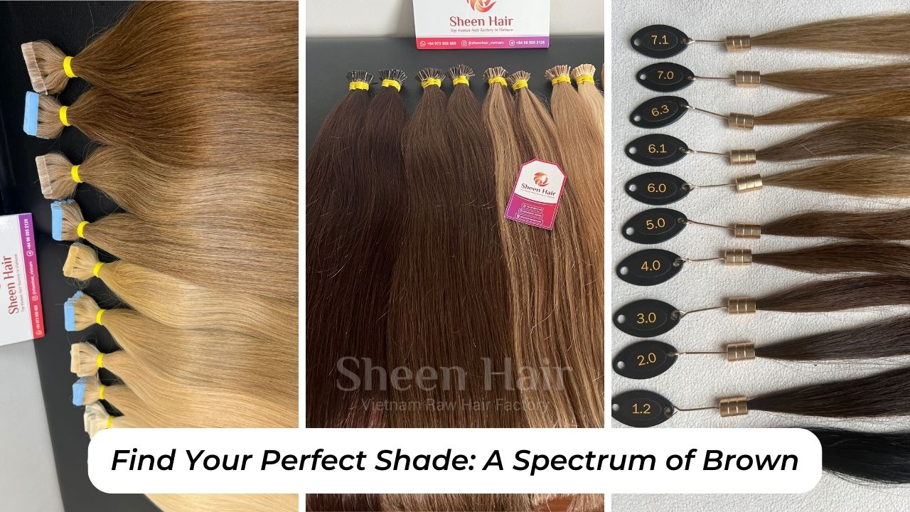 Chic Brown Hair: The Reigning Trend in Human Hair Extensions for 2025 14 chic brown hair
