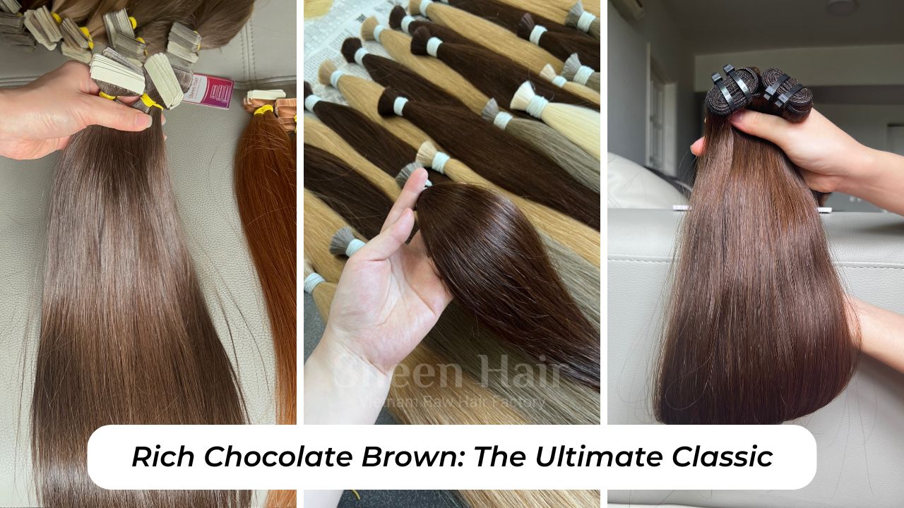 Chic Brown Hair: The Reigning Trend in Human Hair Extensions for 2025 8 chic brown