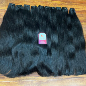 NATURAL BLACK MACHINE WEFT SHEEN HAIR vIETNAM