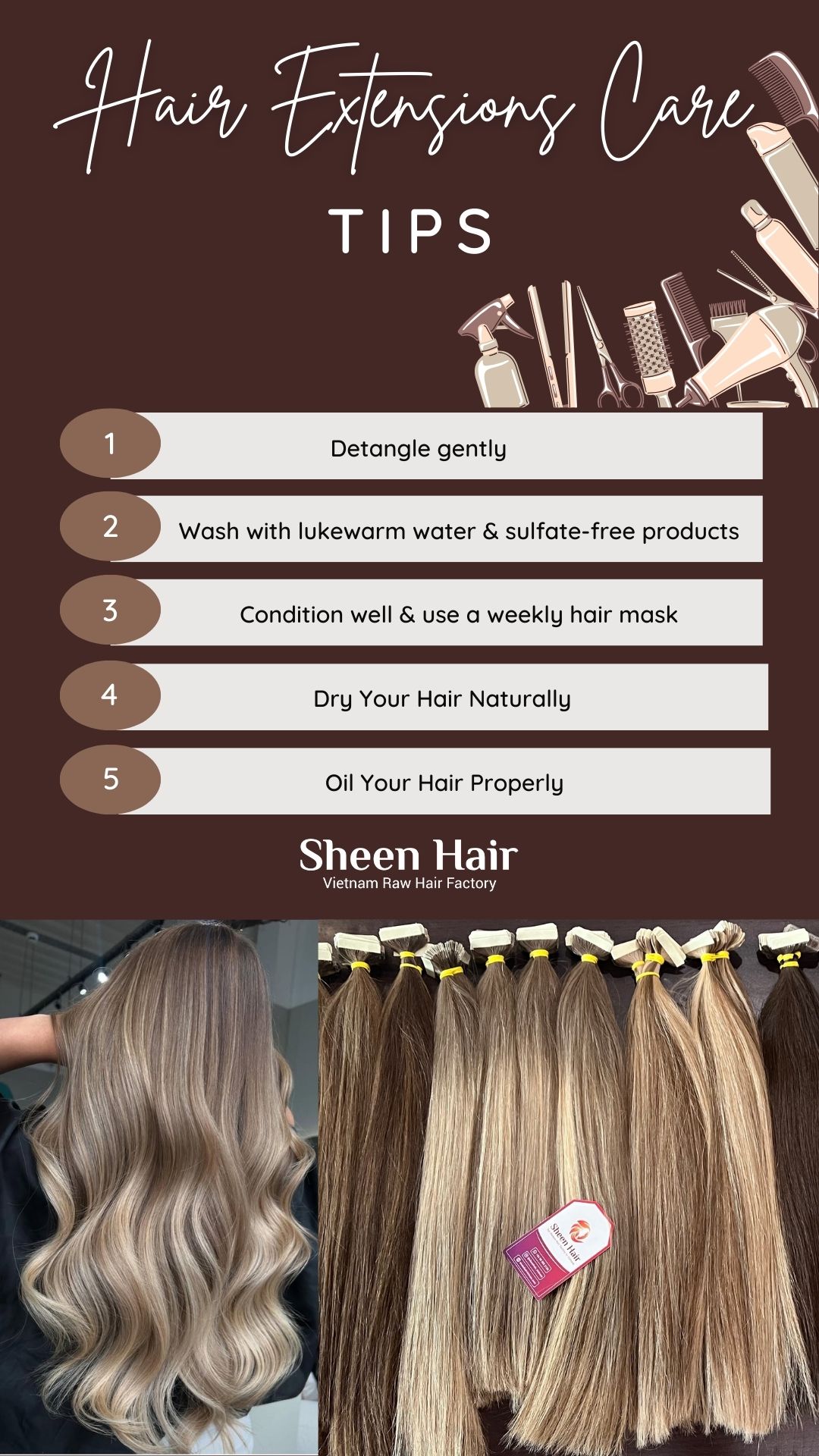 hair care sheen hair Vietnam