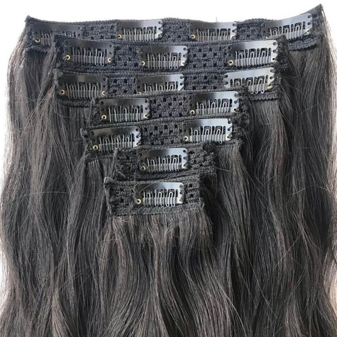 CLIP-IN BLACK HAIR SET