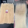 BLONDE WIG COMBO BUNDLES WEFT WITH MATCHING LACE 5X5