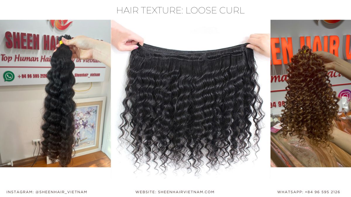 Loose curly extensions showing natural volume and texture TRENDING HAIR TEXTURES