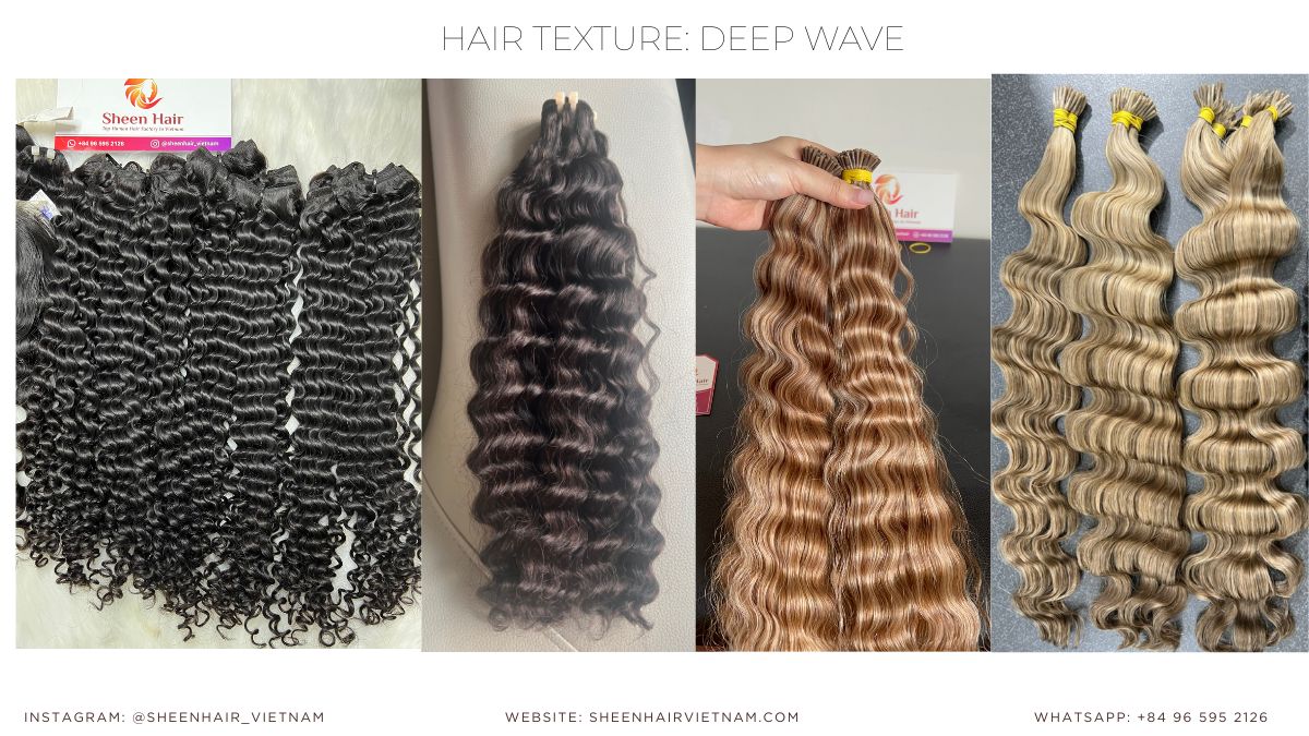 Deep wave hair extensions with defined pattern TRENDING HAIR TEXTURES