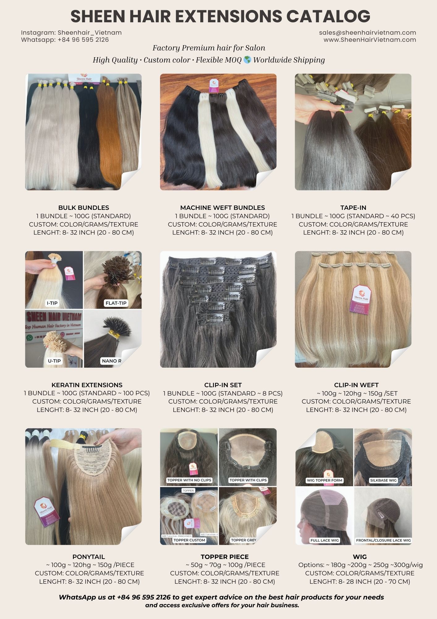 Catalog order wigs extensions