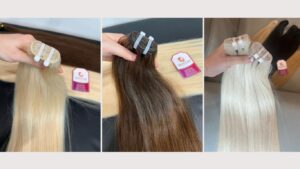 Double wefted sewing hair