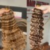 I-Tip Wavy Texture Piano Color Brown with Blond Hair Color - Best hair quality 24 inches