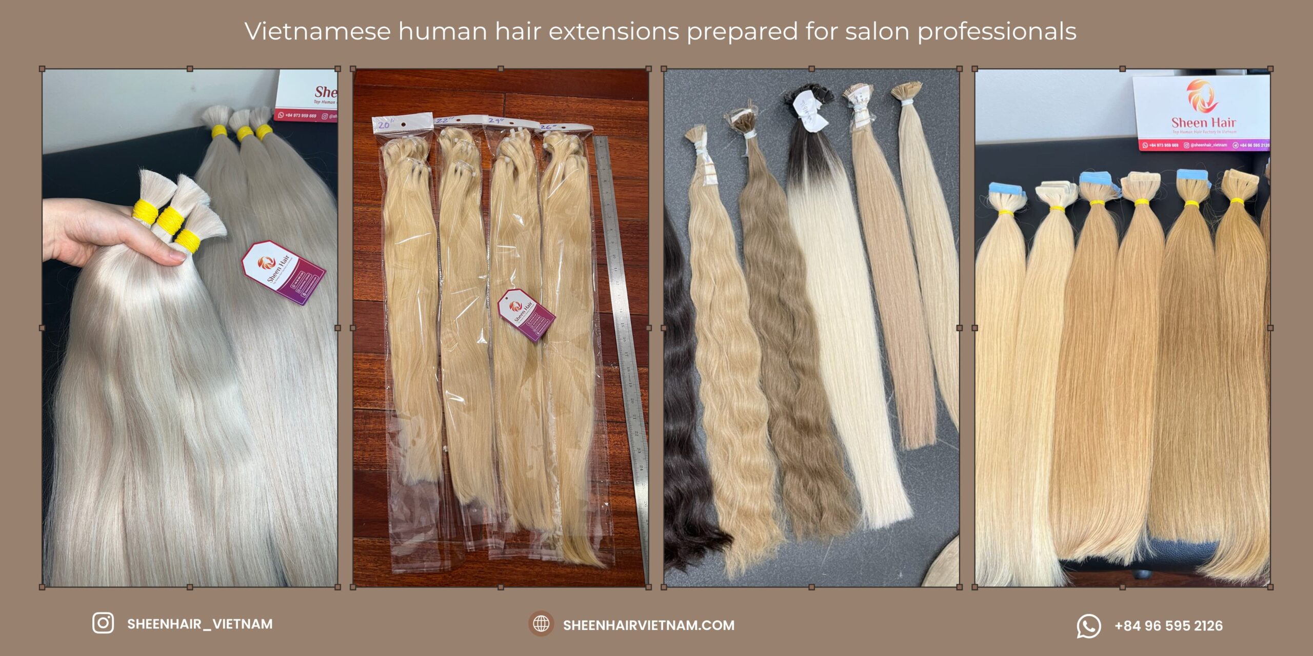 Hair bundles carefully packed and prepared for international shipping.