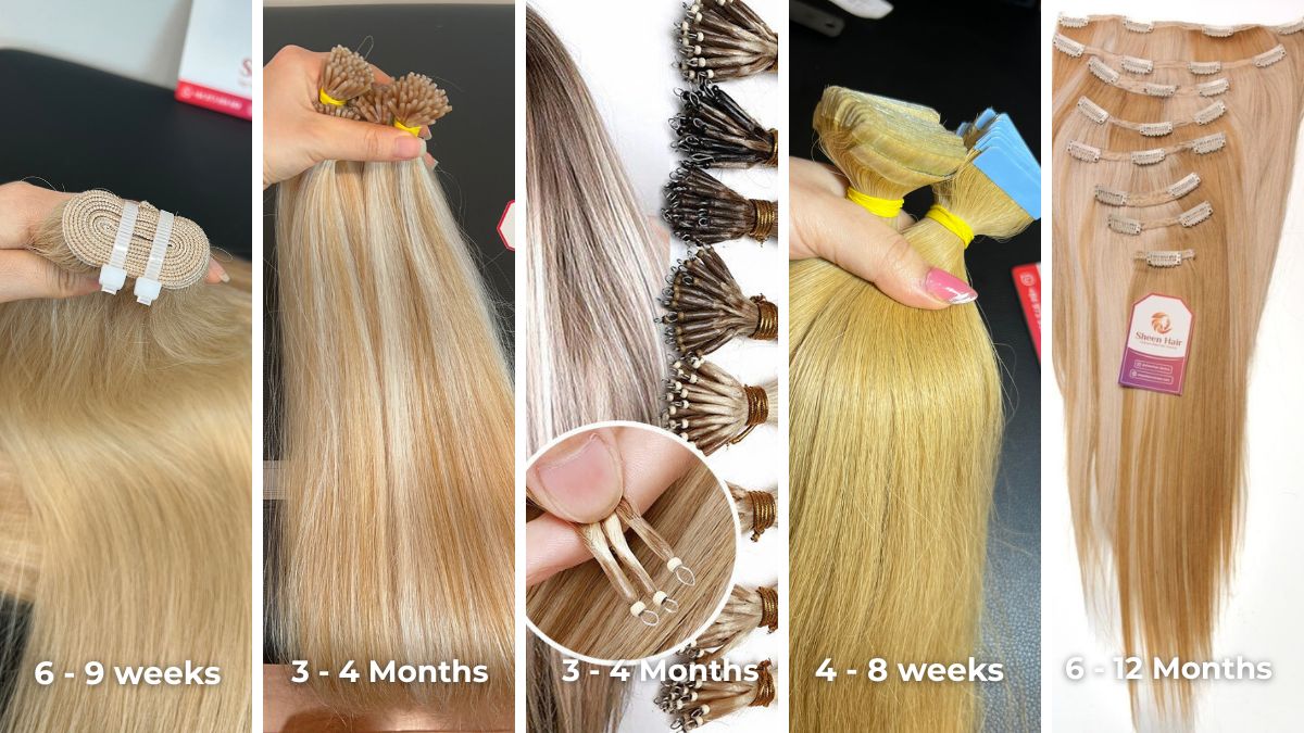 Human hair lifespan hair extensions sheen hair vietnam factory