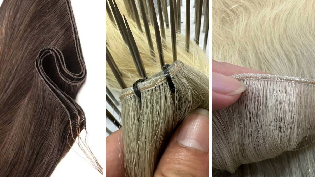 Machine Weft Hair Guide: 8 Powerful Differences Between Machine Weft vs Hand Tied Hair Extensions 5 Hand tied vs Machine weft