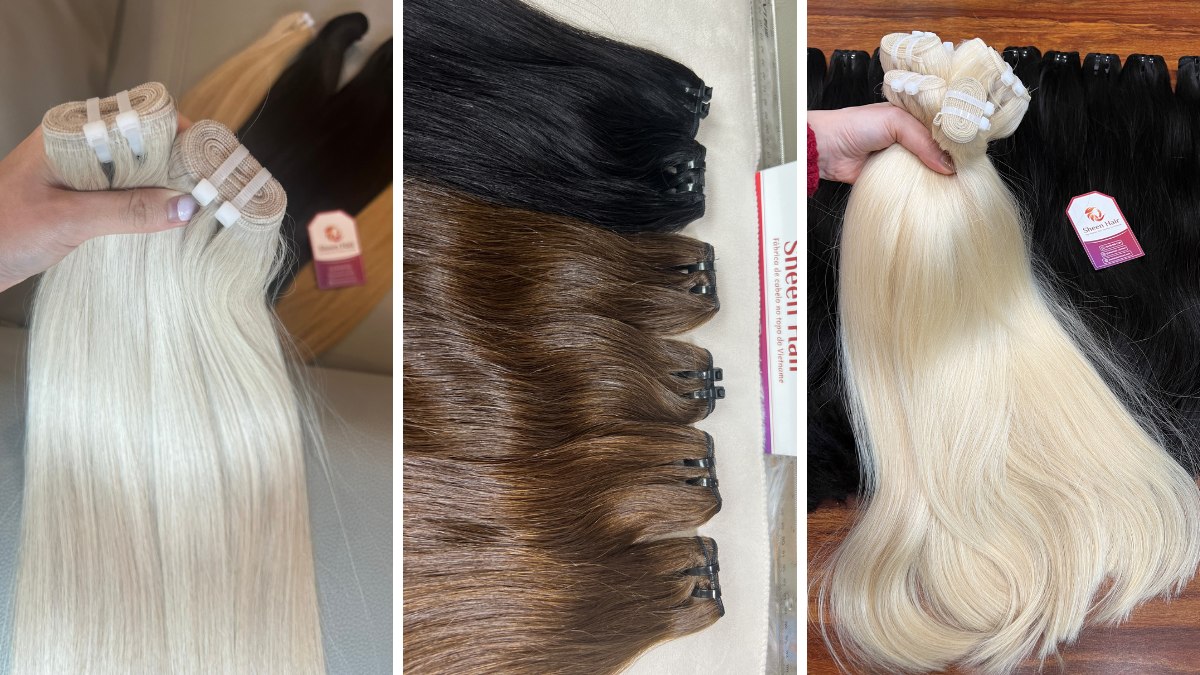 Machine Weft Hair Guide: 8 Powerful Differences Between Machine Weft vs Hand Tied Hair Extensions 6 Double wefted machine weft hair bundles with thick ends and high density.