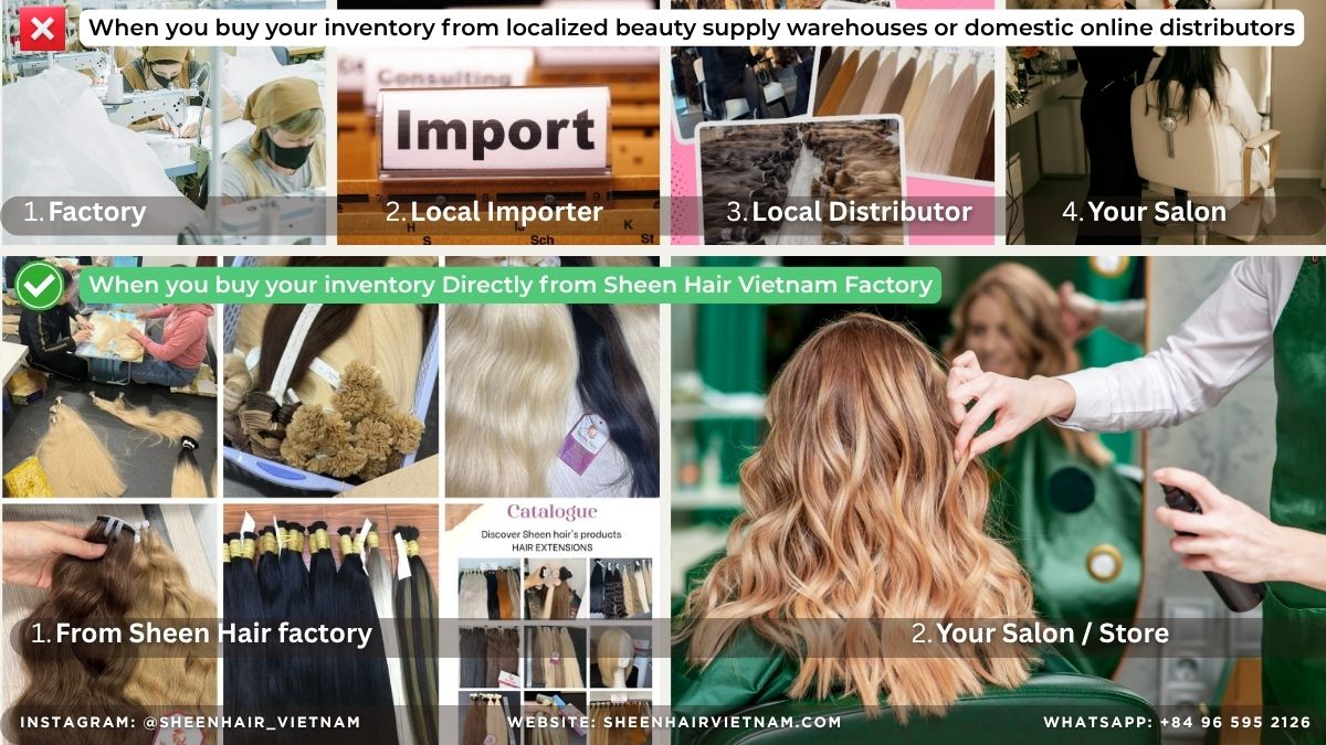 MOQ wholesale hair factory long hair extensions 