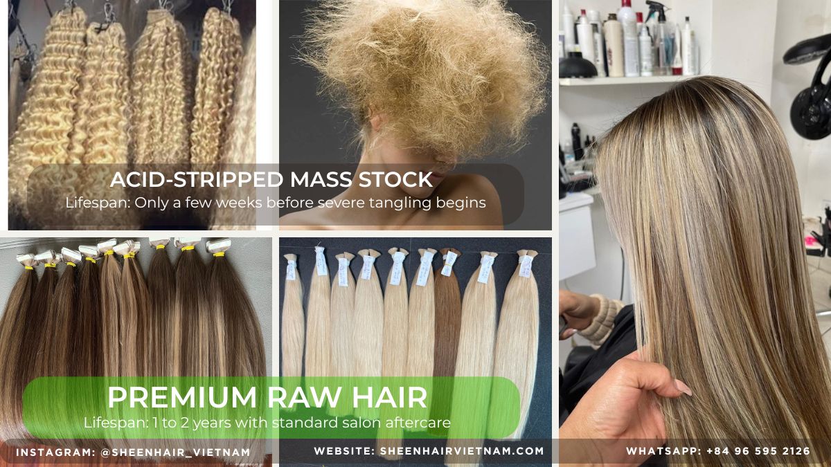 B2B Hair Supplier: Vietnam vs. China Hair Factories - The Ultimate B2B Sourcing Guide for Salon Owners - Best Guide to B2B Hair Supplier 6 B2B Hair Supplier hair supply chains Blond hair long lifespan