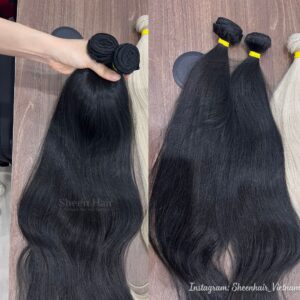 Machine Weft Bundle Black Hair Trama de Cabelo Preto em Tecido