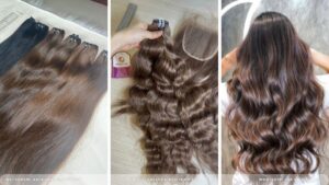 Autumn Hair Color Extensions Brunette color hair Extensiones de Cabello de Color para Otoño