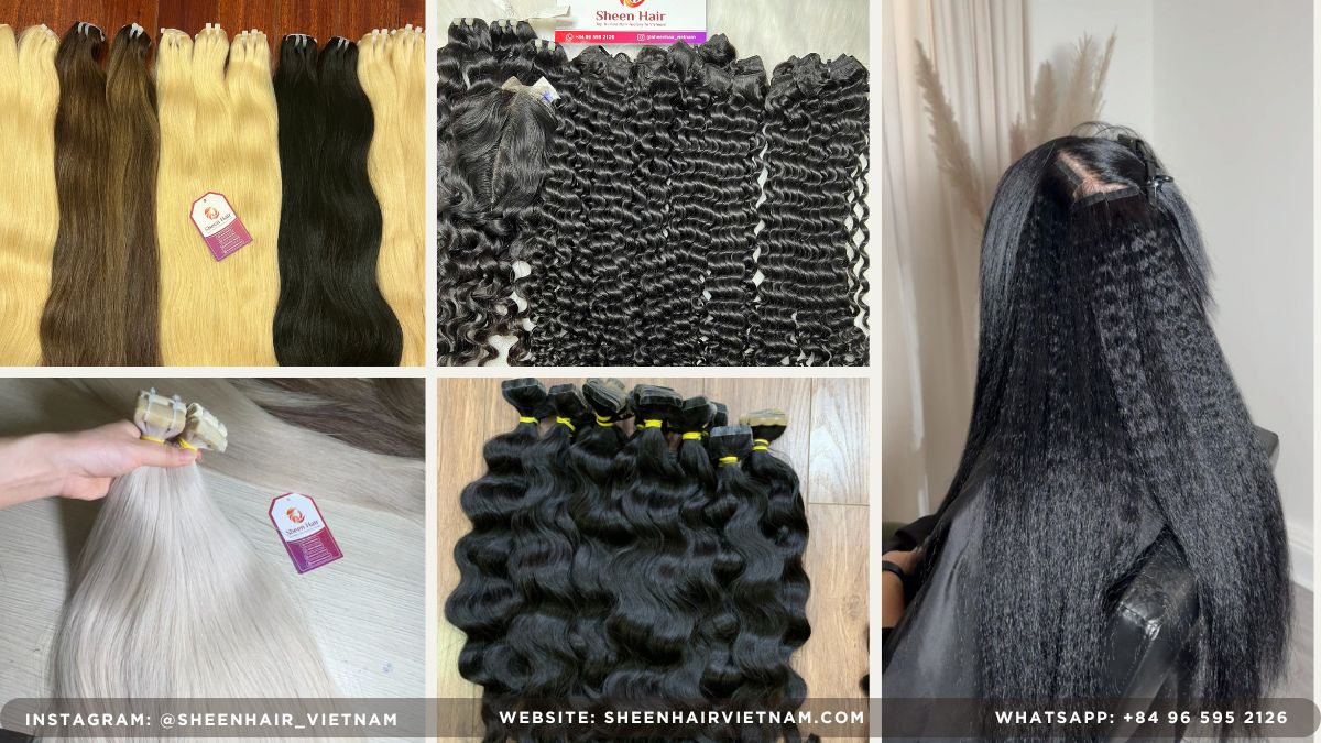Wholesale Hair Extension Vendor Comparison Tape weft blond PLA and black remy curl wavy hair 