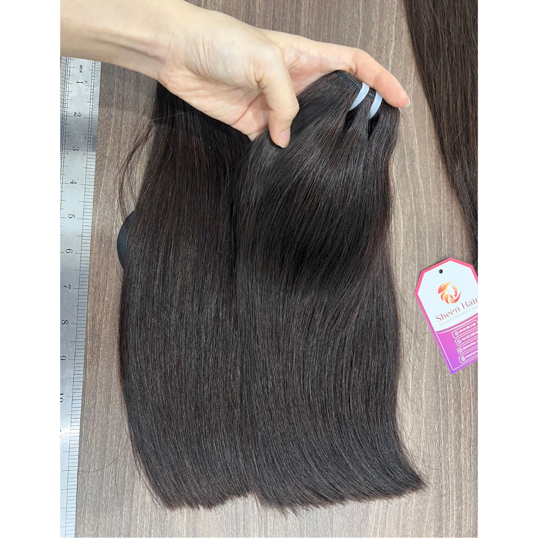 Premium 12-Inch Machine Weft Hair Extension in Color #2 | Best hair extension in Dark Brown 3 Premium 12-Inch Machine Weft Hair Extension in Color #2 | Luxurious Dark Brown