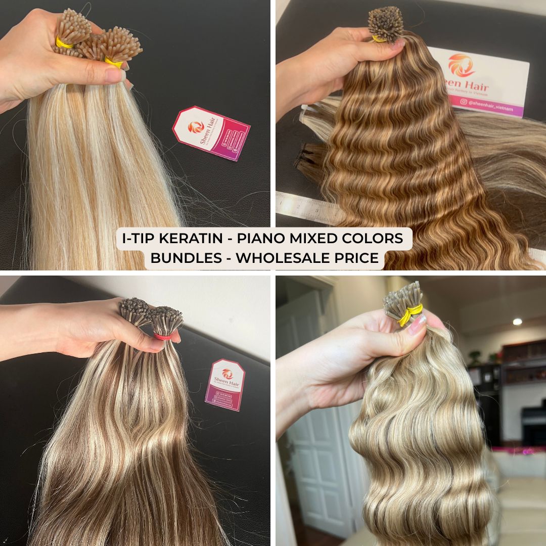 Sourcing Custom Balayage Hair Extensions for Luxury Salons 2026 7 balayage hair extensions keratin I-tip Piano mixed color blond hair