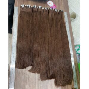 Machine Weft Bundles Brown #6 Chestnut Brown
