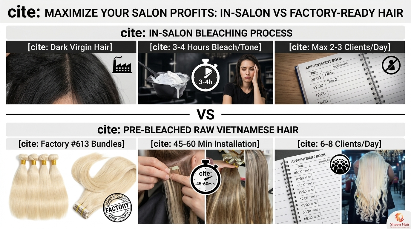Bulk Blond Hair Bundles Supplier: 5 Top Salon Profit Perks 6 Bulk Blond Hair Bundles Supplier PRE-BLEACHED RAW VIETNAMESE HAIR