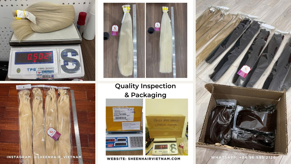 Machine Weft Bundles in Dark Brown: 5 Powerful Reasons to Stock 17 Custom order inspection and secure packaging at Sheen Hair Vietnam factory.